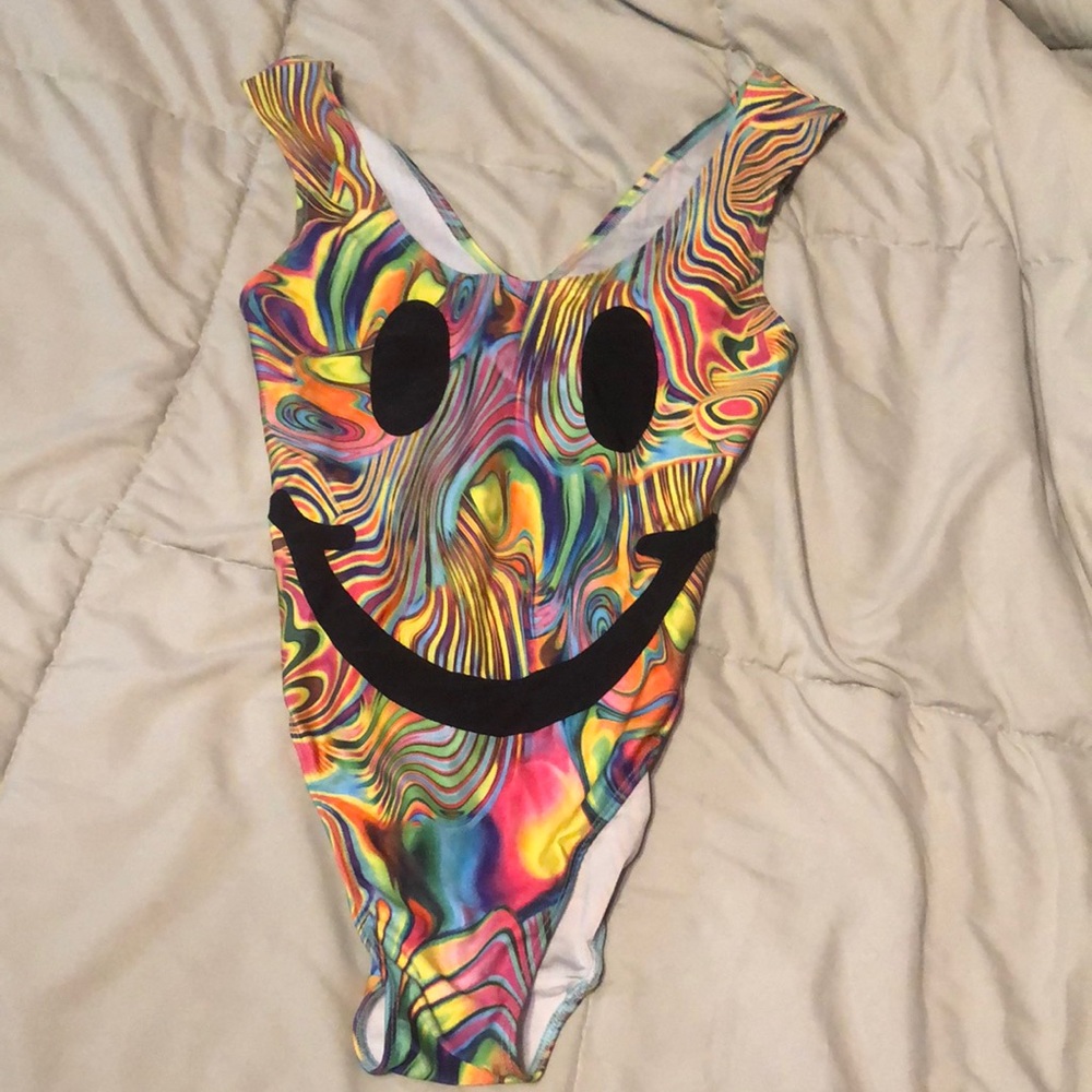 Smiley Face Tye Dye Bodysuit